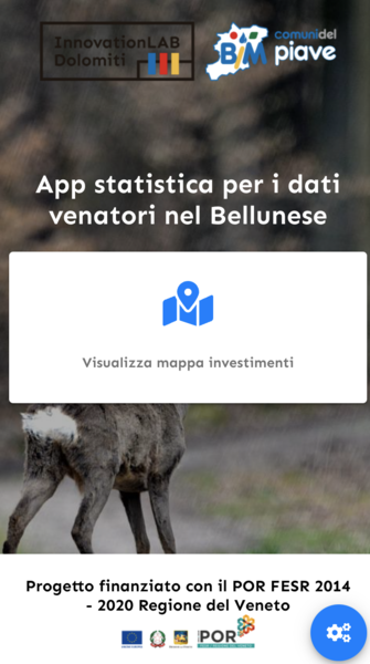 App Investimenti animali selvatici del bellunese